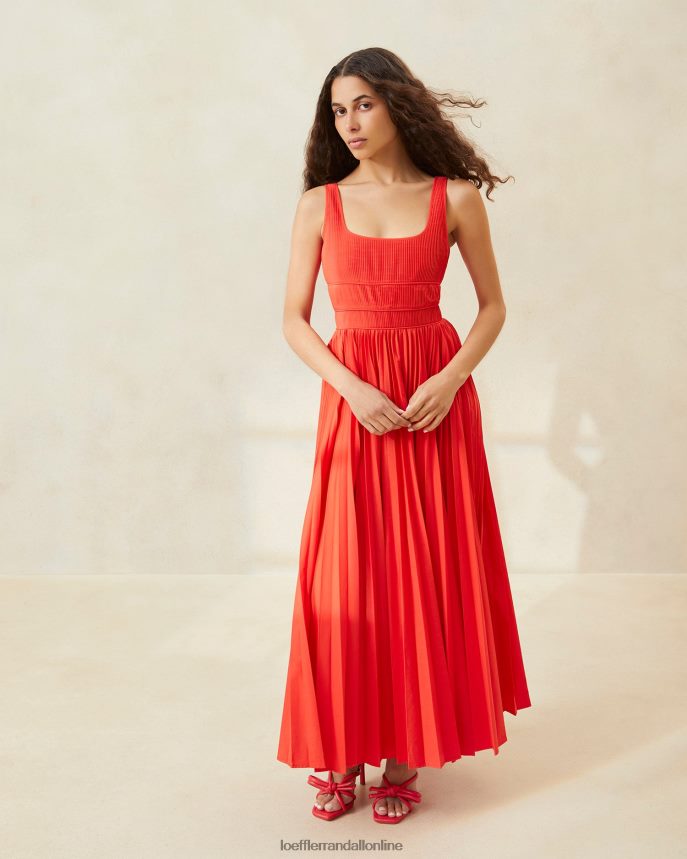 Loeffler Randall bea plisované šaty mak ženy oblečenie PT864D180