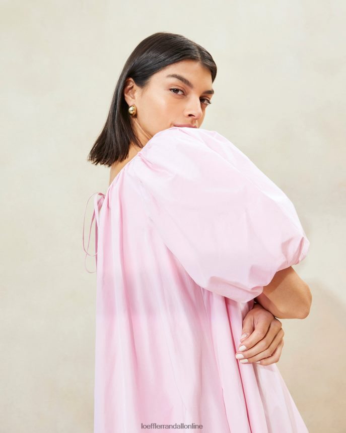 Loeffler Randall mimi ružové oversized šaty s naberaným rukávom jemne ružová ženy oblečenie PT864D183