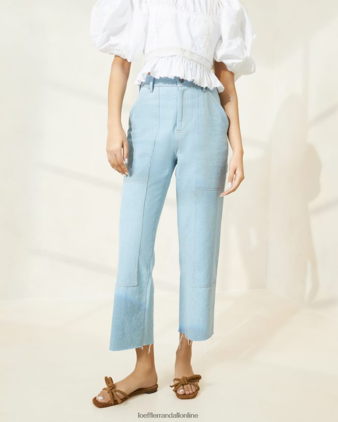 Loeffler Randall roy carpenter nohavice svetlý denim ženy oblečenie PT864D216