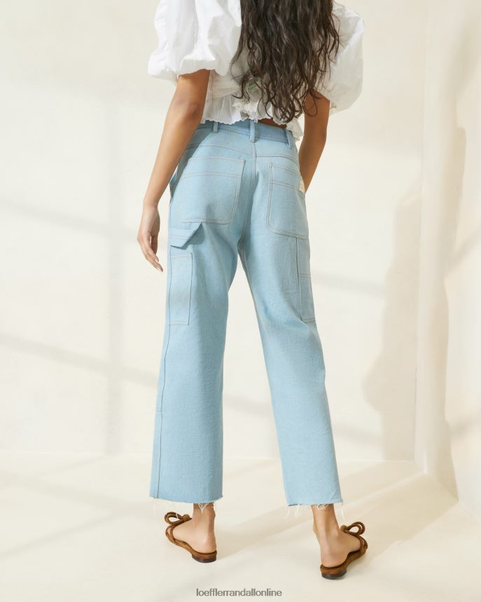 Loeffler Randall roy carpenter nohavice svetlý denim ženy oblečenie PT864D216