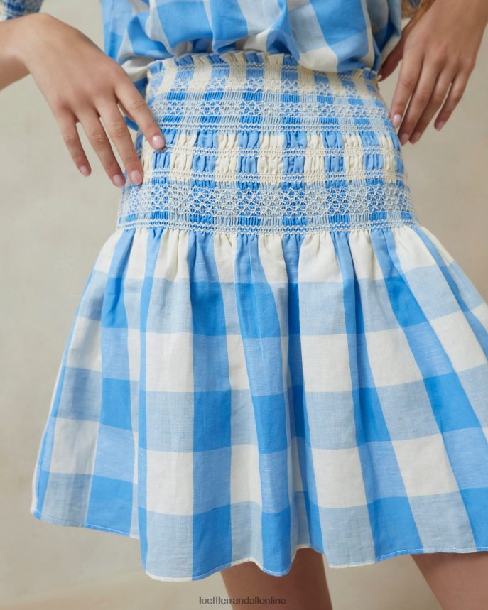 Loeffler Randall gillesova sukňa modrý gingham ženy oblečenie PT864D220