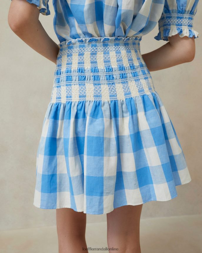 Loeffler Randall gillesova sukňa modrý gingham ženy oblečenie PT864D220