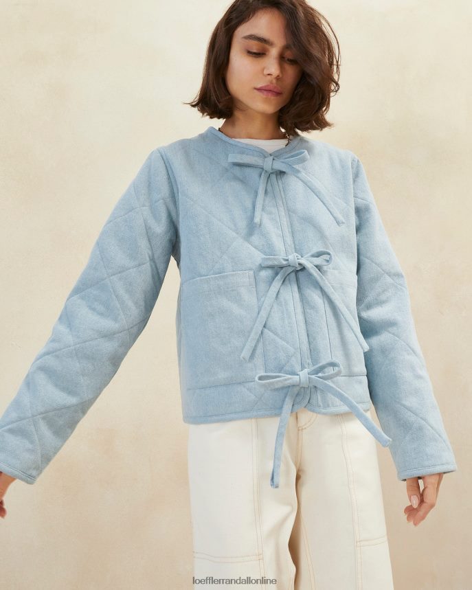 Loeffler Randall bunda Emmett Barn svetlý denim ženy oblečenie PT864D258