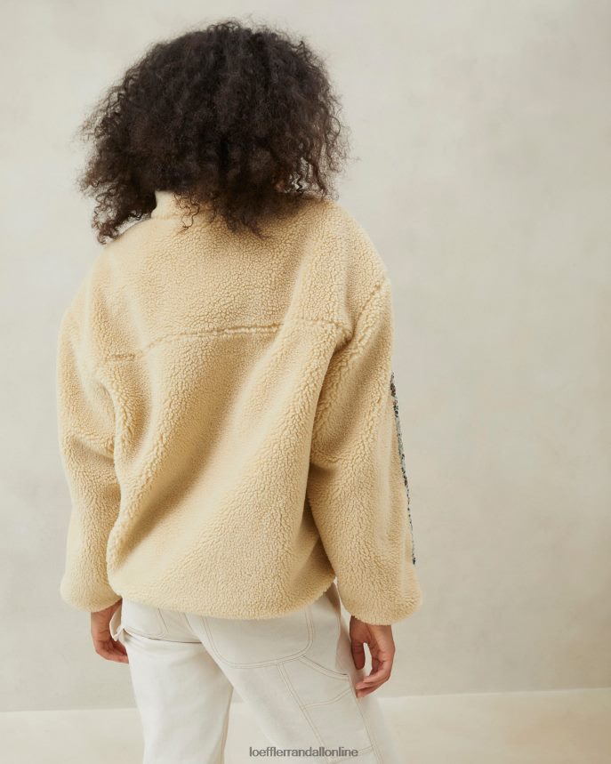 Loeffler Randall liz fleece pulóver krémová/kvetinová ženy oblečenie PT864D259