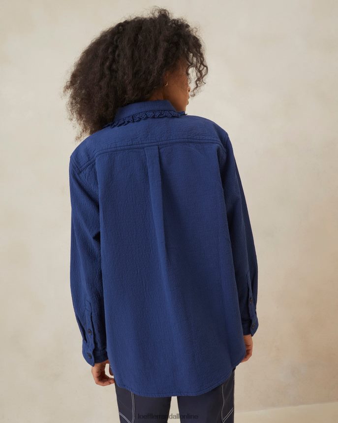 Loeffler Randall zeke očko chore kabát indigo ženy oblečenie PT864D261