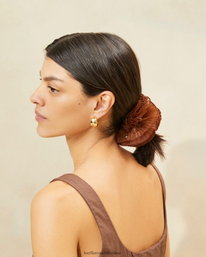 Loeffler Randall emmy skladaná vrstva scrunchie hnedá ženy príslušenstvo PT864D166