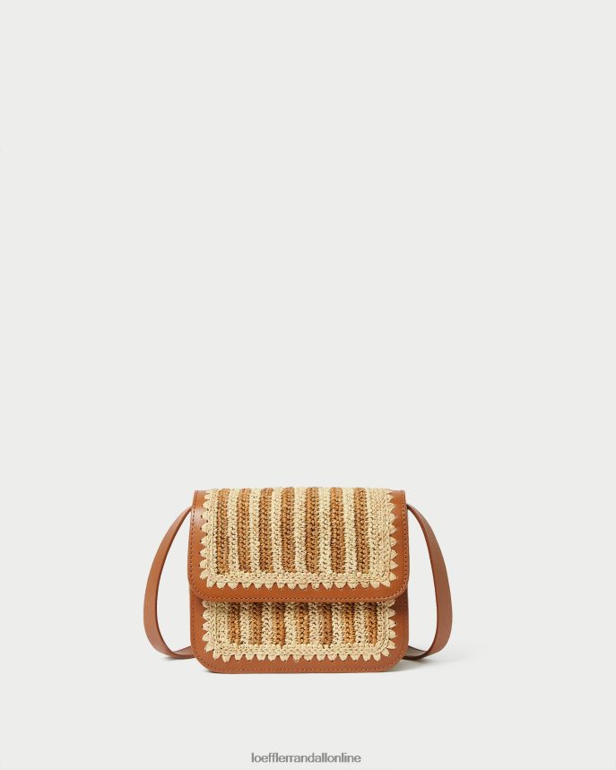 Loeffler Randall kenton háčkované crossbody prírodný/hnedý/koňakový ženy tašky PT864D328