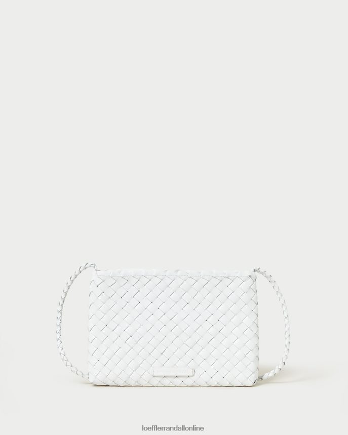 Loeffler Randall marison tkaná crossbody biely ženy tašky PT864D330