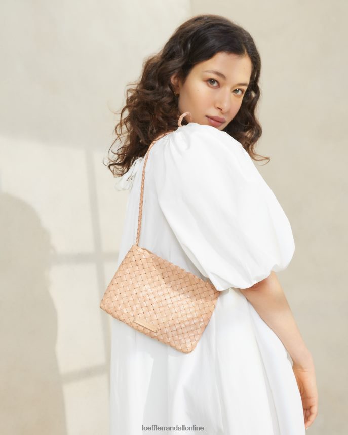 Loeffler Randall marison tkaná crossbody púštny piesok ženy tašky PT864D325