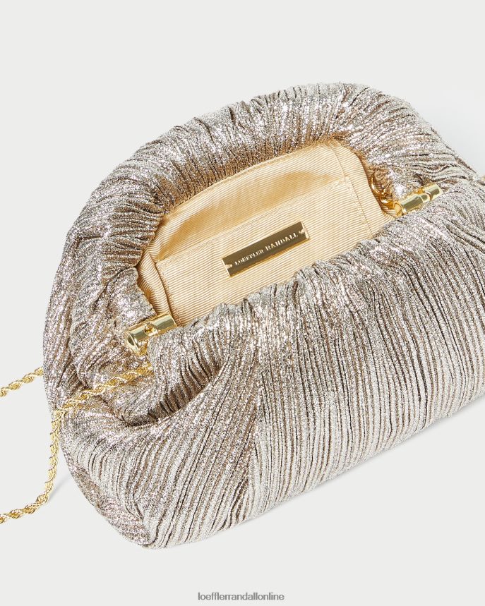 Loeffler Randall Bailey plisovaná kupolová spojka šampanské ženy tašky PT864D386