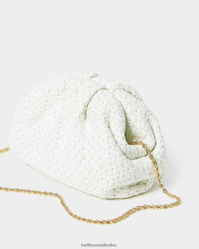 Loeffler Randall bailey rafia kupolová spojka biely ženy tašky PT864D398