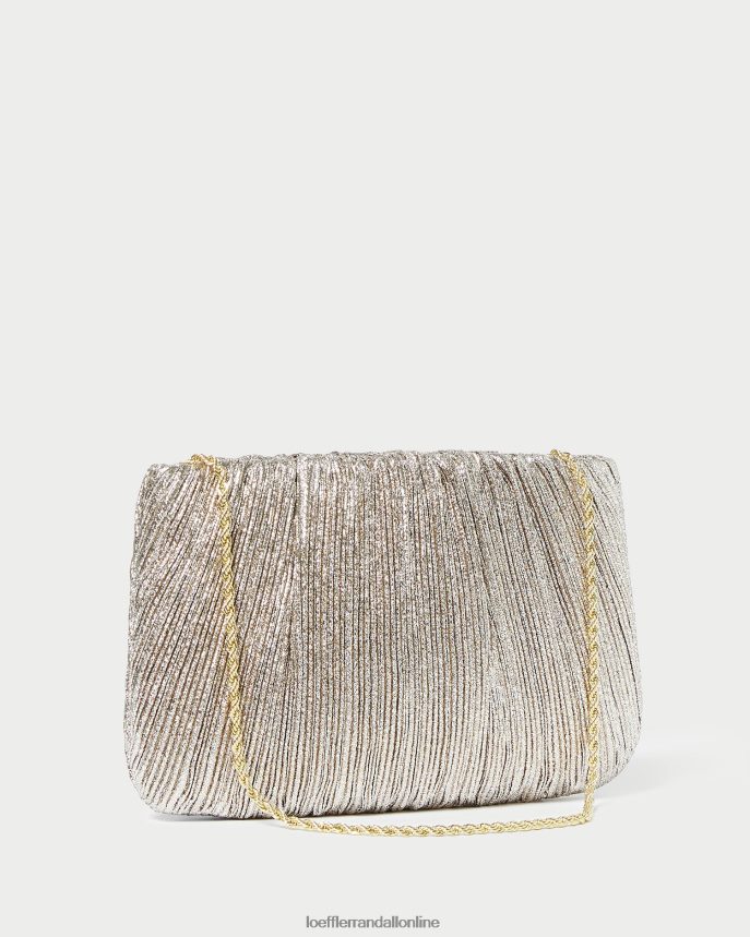 Loeffler Randall brit plochá skladaná spojka šampanské ženy tašky PT864D393
