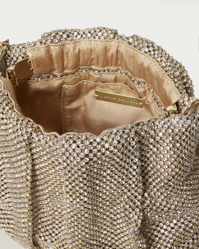 Loeffler Randall ember diamante naberaná spojka zlato ženy tašky PT864D344