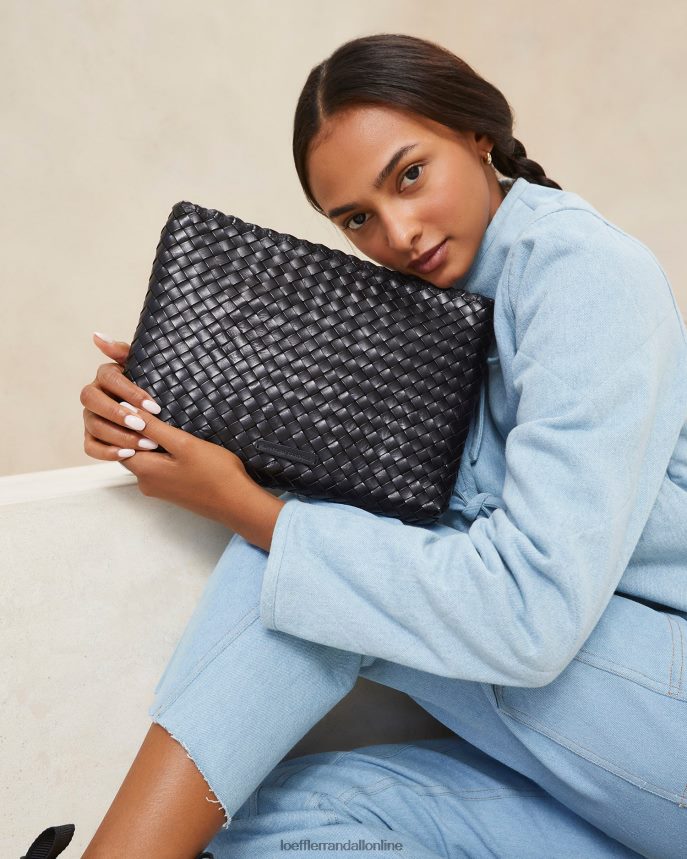 Loeffler Randall marissa plocho tkaná spojka čierna ženy tašky PT864D352