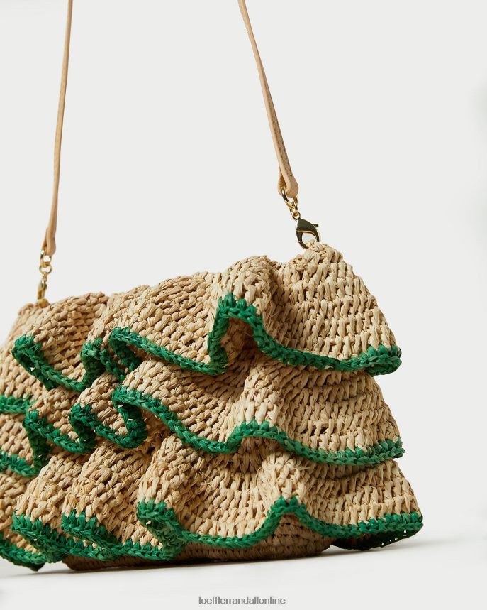 Loeffler Randall odette volánik spojka prírodná/zelená ženy tašky PT864D373