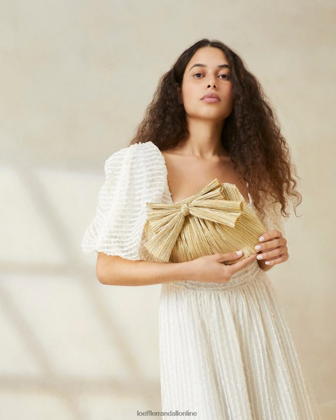 Loeffler Randall spojka rayne luku zlato ženy tašky PT864D333