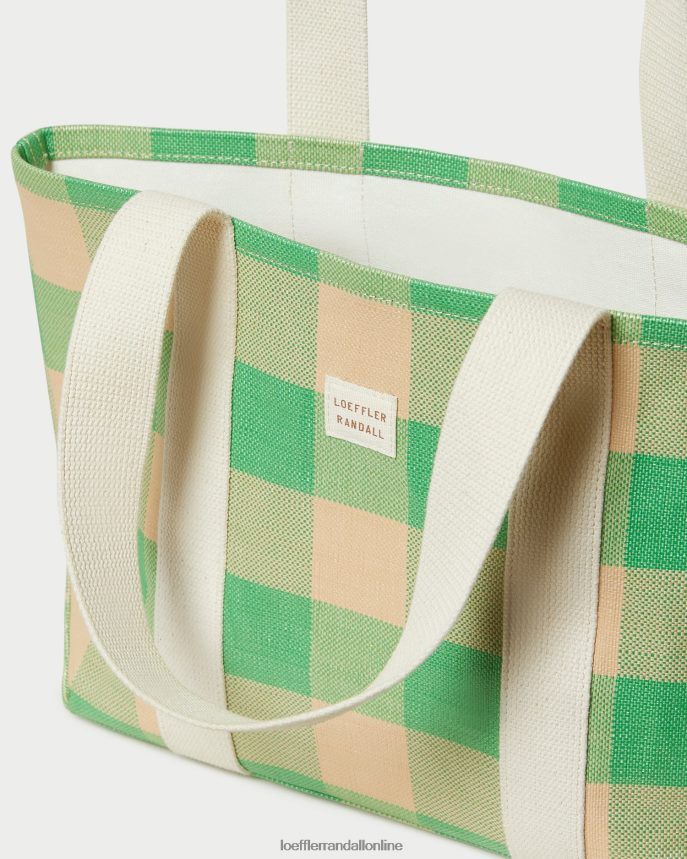 Loeffler Randall stredná kabelka bennett zelená/buttercotch gingham ženy tašky PT864D314