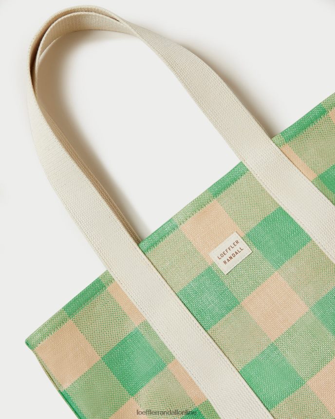 Loeffler Randall stredná kabelka bennett zelená/buttercotch gingham ženy tašky PT864D314