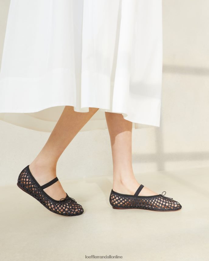 Loeffler Randall leonie baletný byt čierne háčkovanie ženy topánky PT864D301