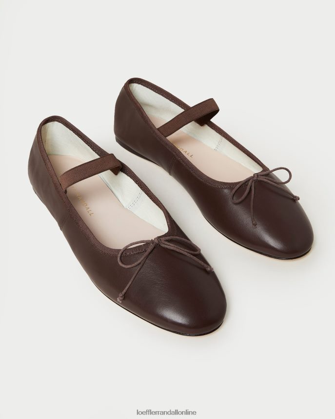 Loeffler Randall leonie baletný byt čokoládová koža ženy topánky PT864D296