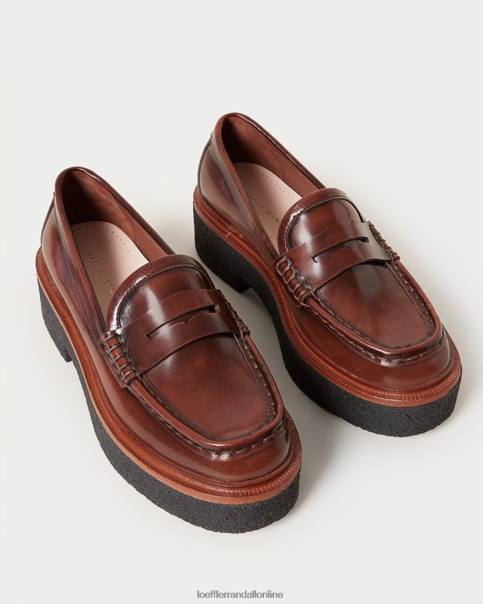 Loeffler Randall rikki platformový mokasín hnedá ženy topánky PT864D312