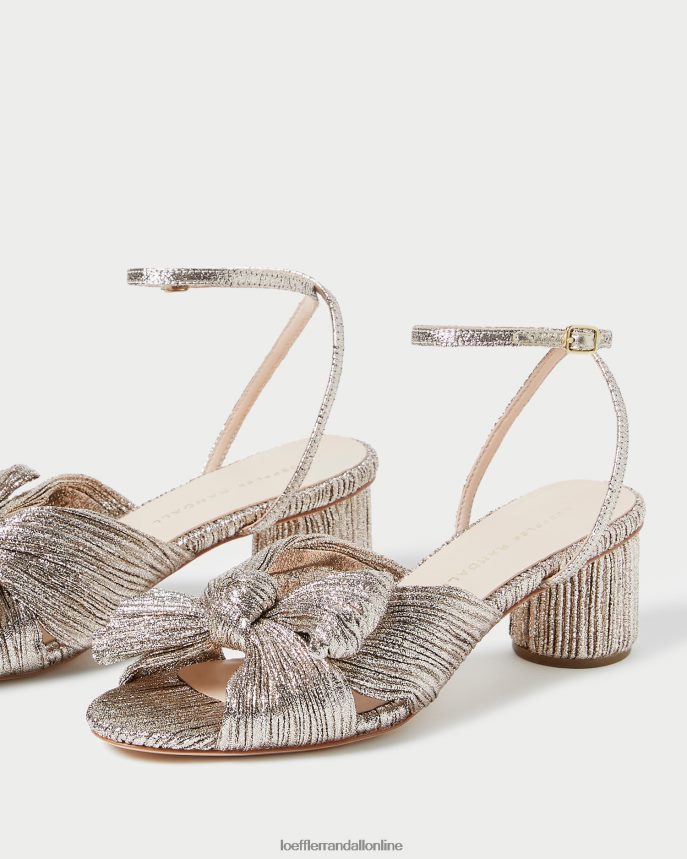 Loeffler Randall georgínová skladaná mašľa podpätok šampanské ženy topánky PT864D53