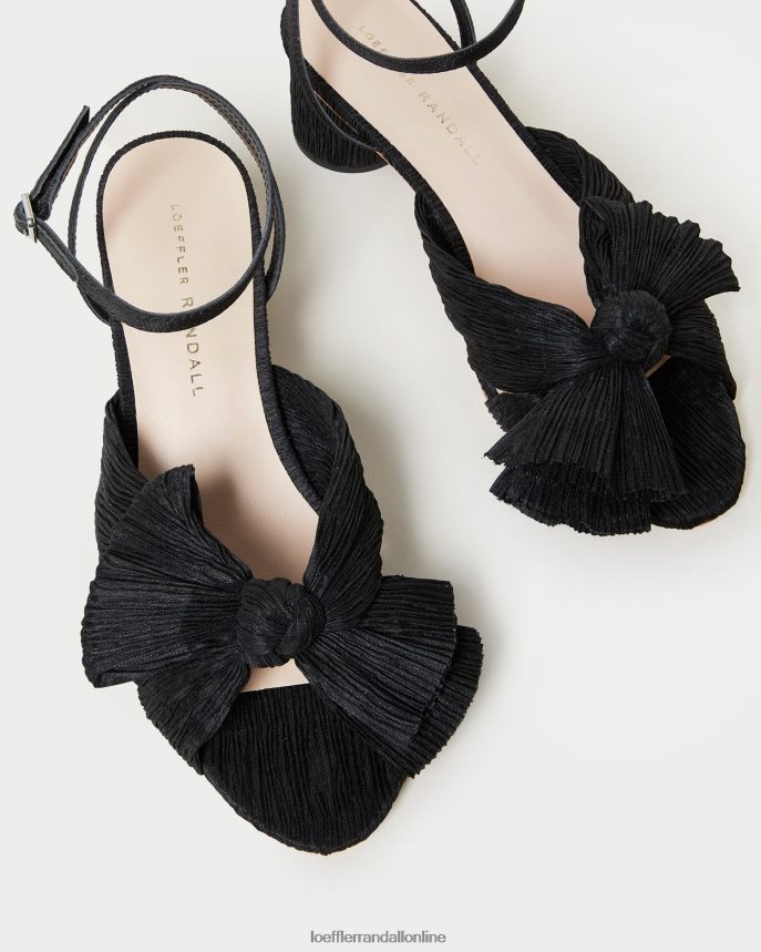 Loeffler Randall georgínová skladaná mašľa podpätok čierna ženy topánky PT864D25