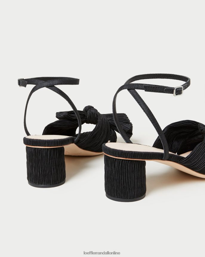 Loeffler Randall georgínová skladaná mašľa podpätok čierna ženy topánky PT864D25
