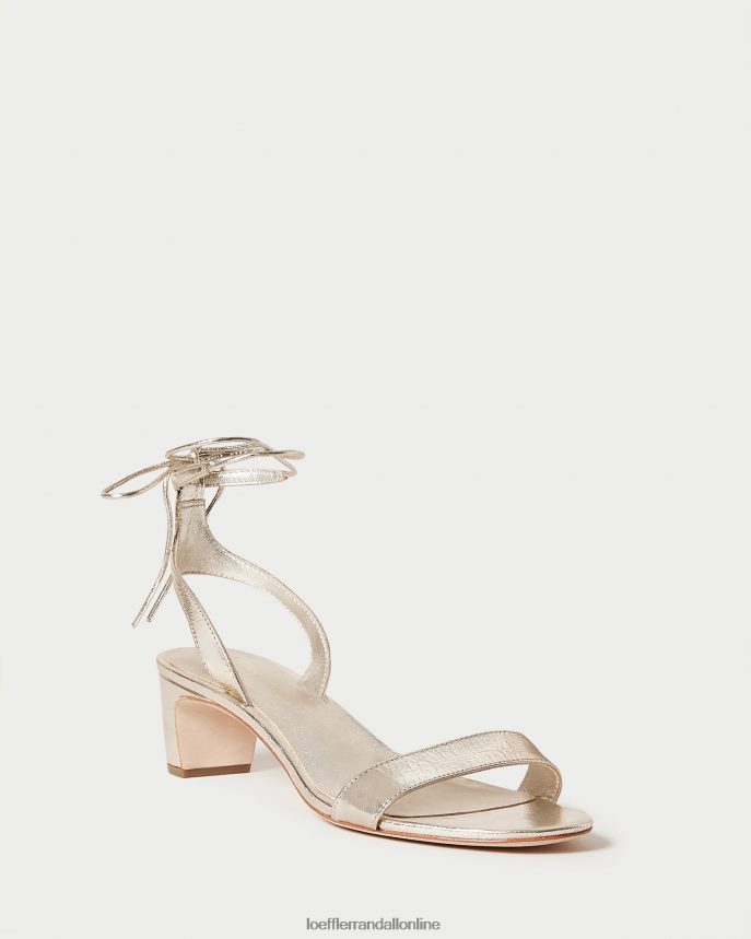 Loeffler Randall jackie sandále na strednom podpätku šampanské ženy topánky PT864D12
