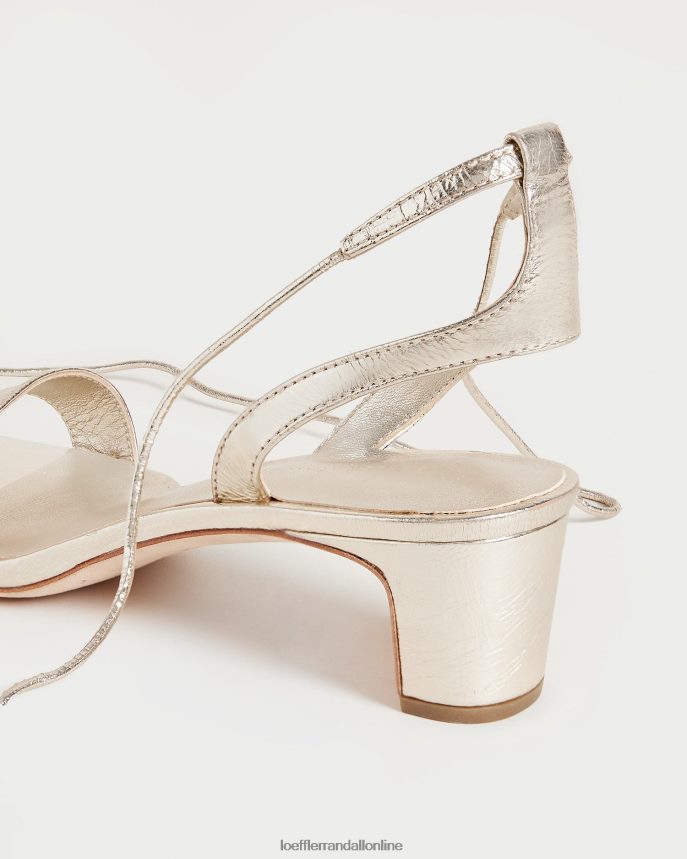 Loeffler Randall jackie sandále na strednom podpätku šampanské ženy topánky PT864D12