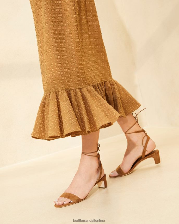 Loeffler Randall jackie sandále na strednom podpätku kakao ženy topánky PT864D87