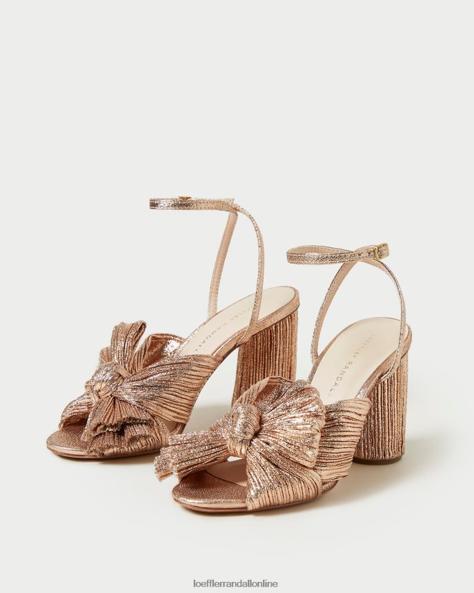 Loeffler Randall kamélia skladaná mašľa podpätok piesočná duna ženy topánky PT864D72