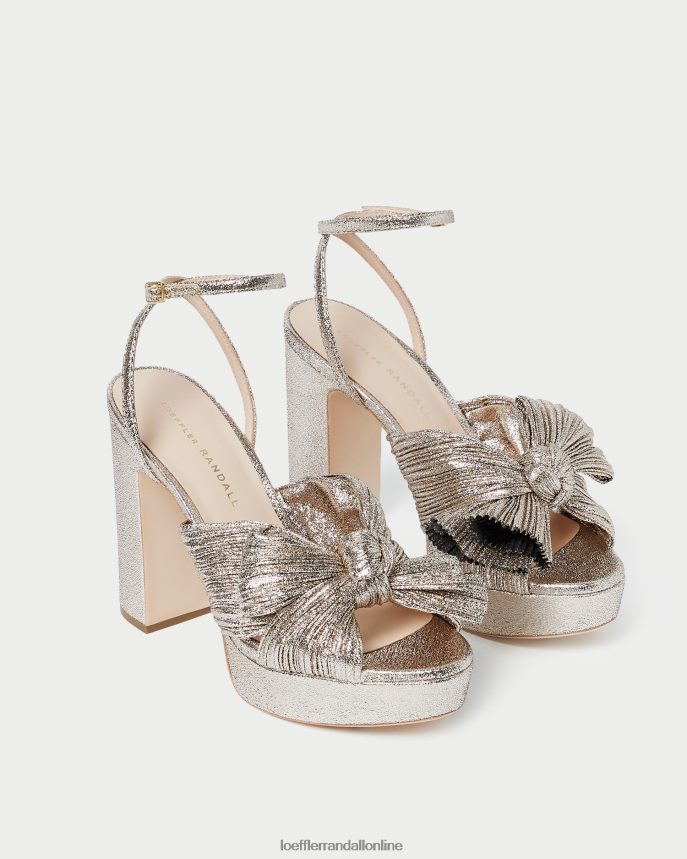 Loeffler Randall natalia platforma mašľa podpätok šampanské ženy topánky PT864D68