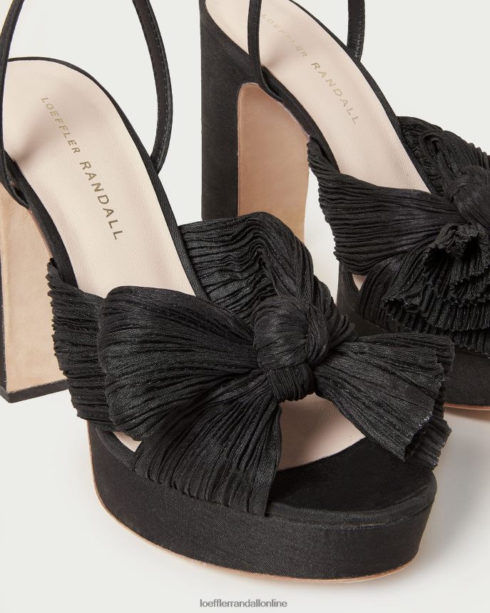 Loeffler Randall natalia platforma mašľa podpätok čierna ženy topánky PT864D23