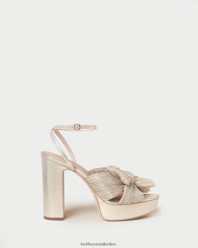 Loeffler Randall natalia platforma mašľa podpätok platina ženy topánky PT864D16