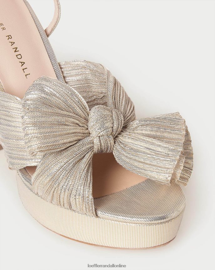 Loeffler Randall natalia platforma mašľa podpätok platina ženy topánky PT864D16