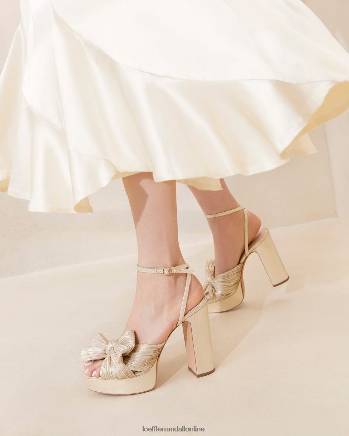 Loeffler Randall natalia platforma mašľa podpätok platina ženy topánky PT864D16
