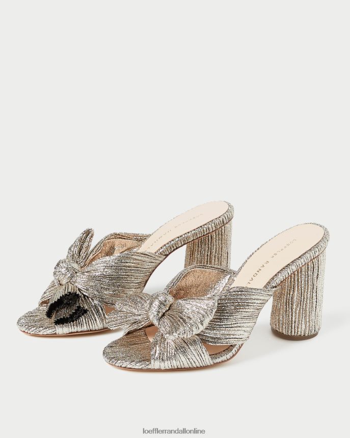Loeffler Randall penny skladaný luk päta šampanské ženy topánky PT864D69
