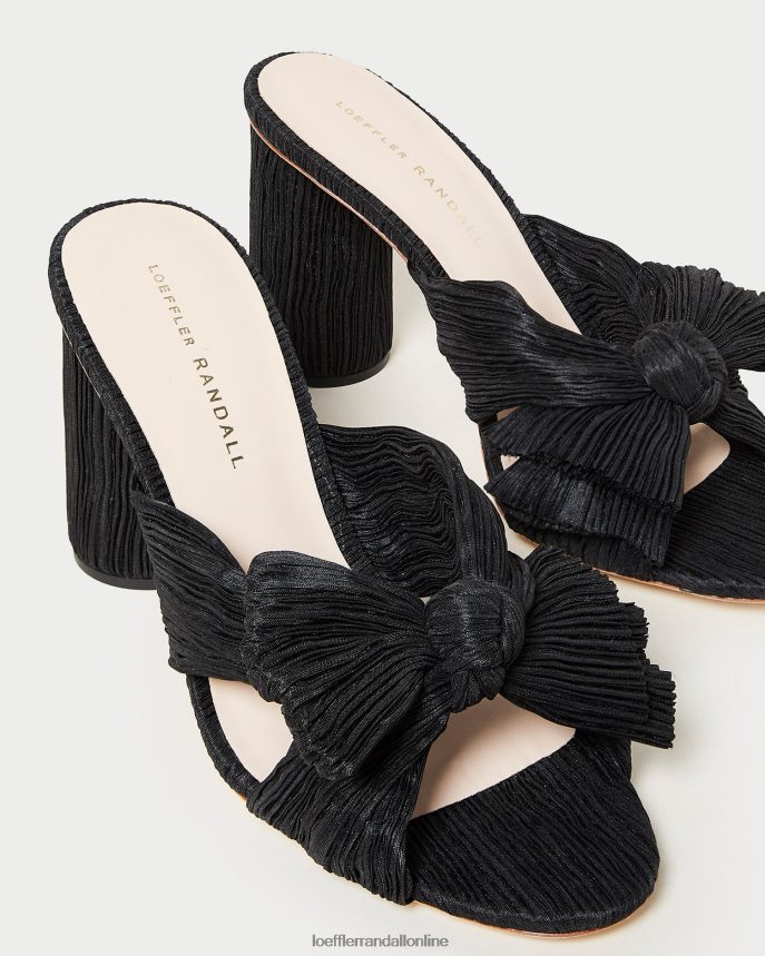 Loeffler Randall penny skladaný luk päta čierna ženy topánky PT864D43