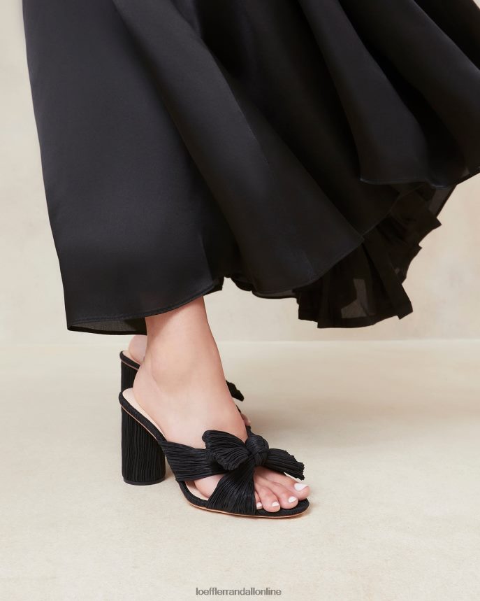 Loeffler Randall penny skladaný luk päta čierna ženy topánky PT864D43