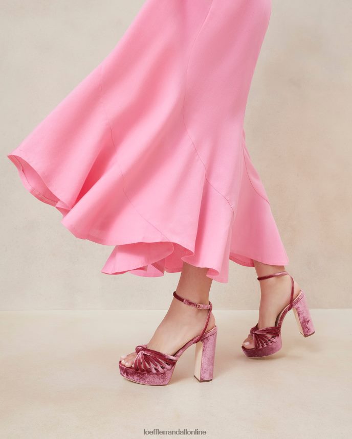 Loeffler Randall sandál na platforme rivka knot čajová ruža ženy topánky PT864D48