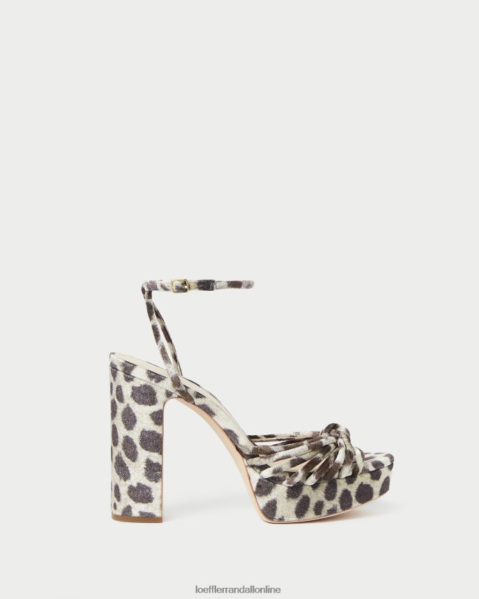 Loeffler Randall sandál na platforme rivka knot leopard ženy topánky PT864D98
