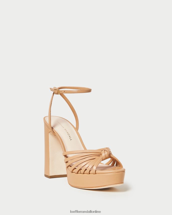 Loeffler Randall sandál na platforme rivka knot piesočná duna ženy topánky PT864D39