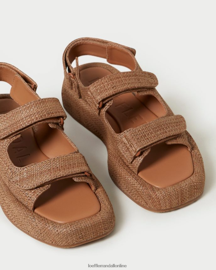 Loeffler Randall blaise rafia sandále na platforme hnedá ženy topánky PT864D110