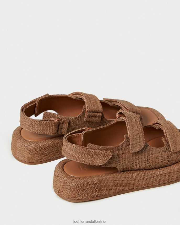 Loeffler Randall blaise rafia sandále na platforme hnedá ženy topánky PT864D110