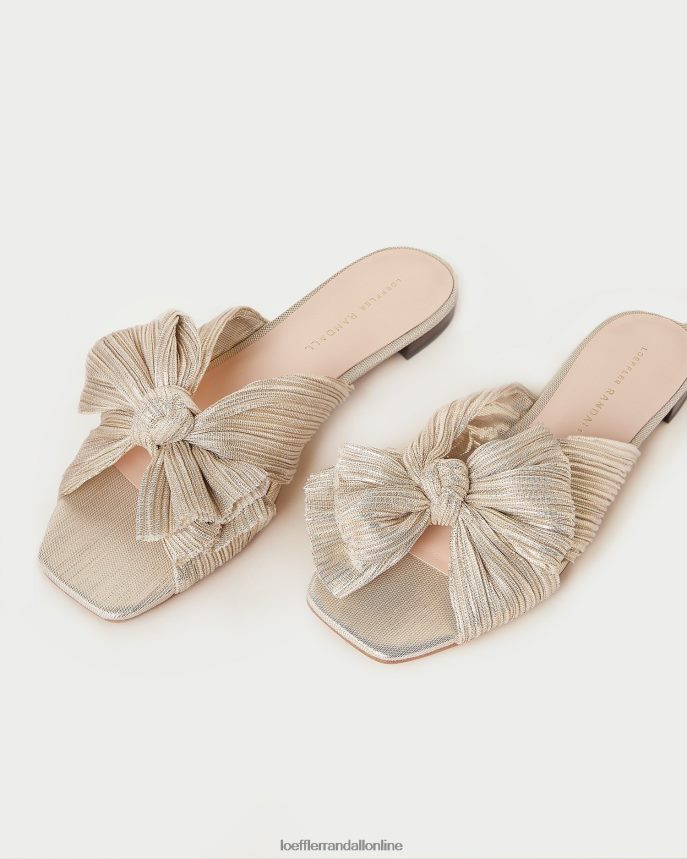 Loeffler Randall daphne plisovaná mašlička platina ženy topánky PT864D100