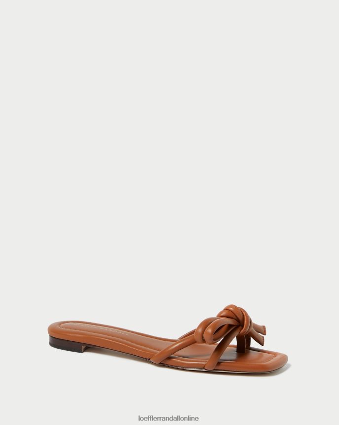 Loeffler Randall hadley hnedé sandále s mašľou dreva ženy topánky PT864D119