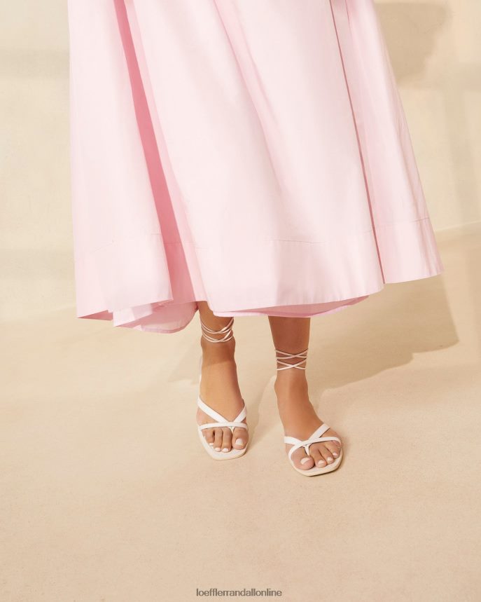 Loeffler Randall lila biele tangá zavinovacie sandále púštna biela ženy topánky PT864D118