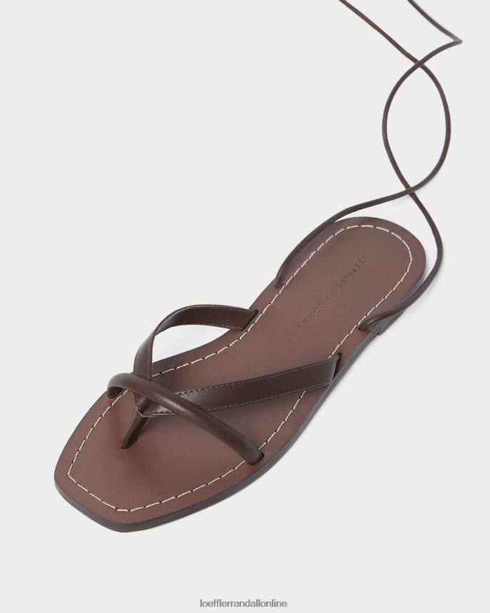 Loeffler Randall lila tangá zavinovacie sandále espresso ženy topánky PT864D132