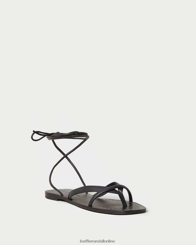 Loeffler Randall lila tangá zavinovacie sandále čierna ženy topánky PT864D114